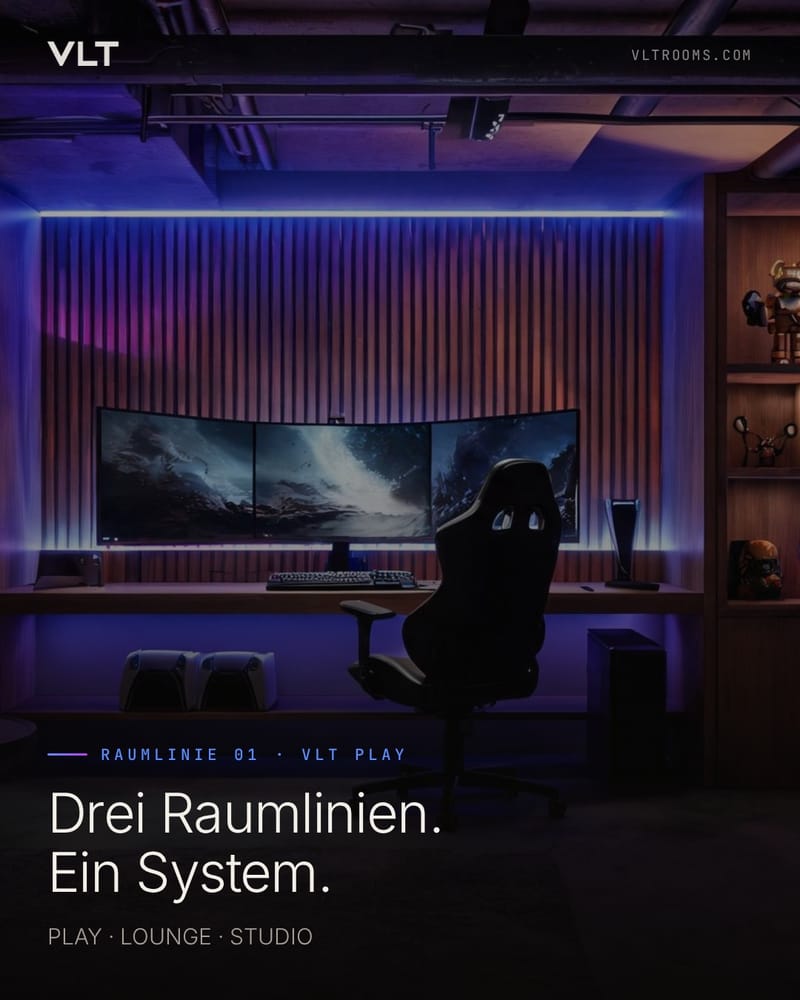 Instagram-Beitrag: Drei Raumlinien. Ein System.